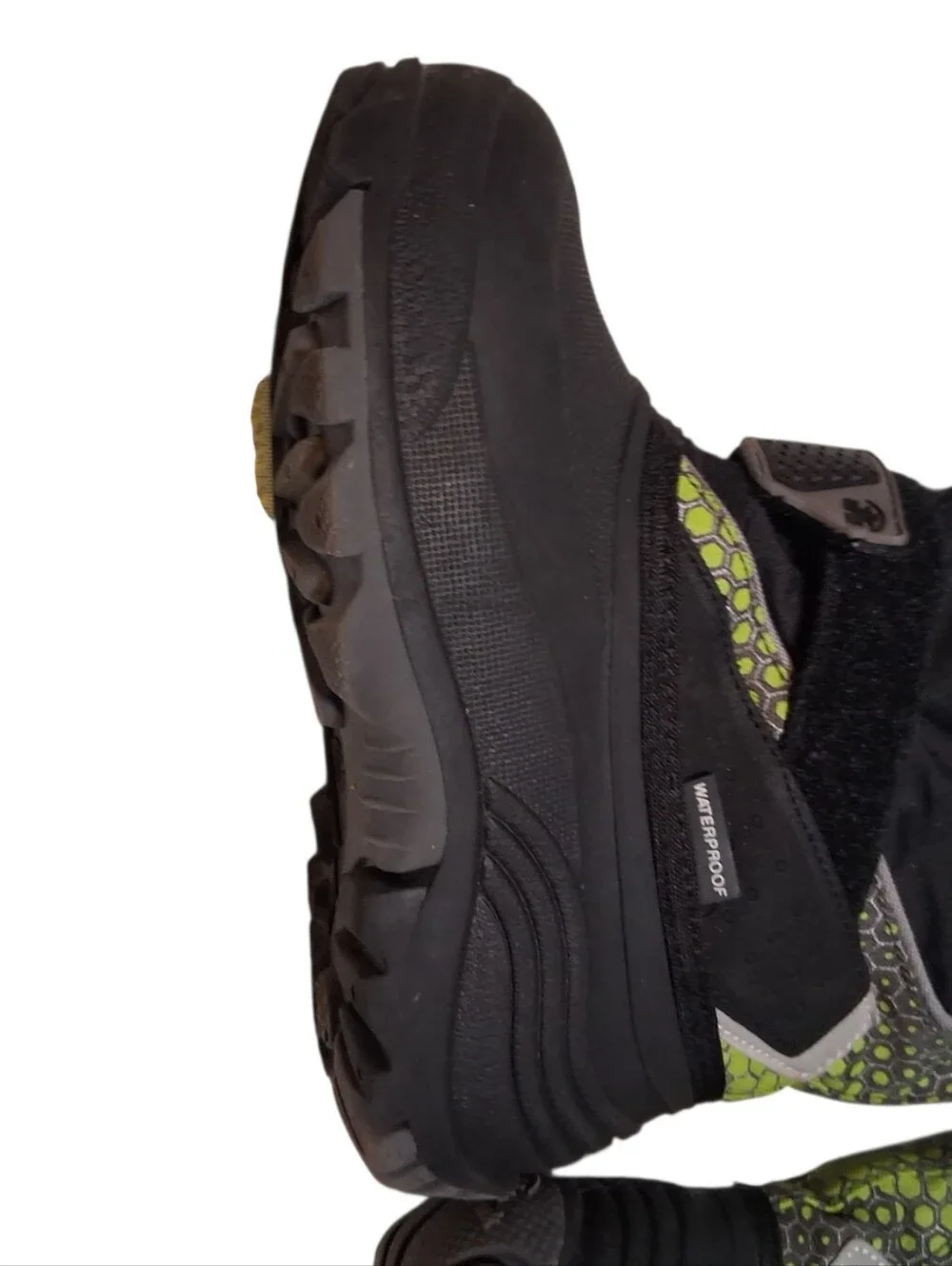 Kamik Kids Waterproof Snow Boots Black Neon Green Toggle Strap Youth Size 1